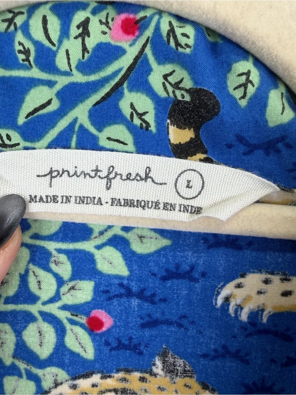 Printfresh Bagheera Ink Organic Cotton Leopard Pajama Top Size L